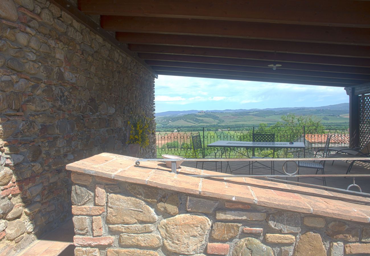 Ferienwohnung in Cinigiano - Typical Stone House looking Banfi Wineries