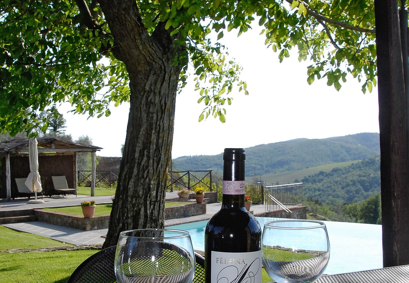 Apartment in Bucine - Romantic with Chianti Panorama at Marioli